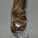 14 Inch Blonde Ponytail Extension - Wavy Pony Tails Hair Extensions, Claw Clip Ponytail Extension, Synthetic Hair Extensions Ponytail, Clip on Ponytails for Women (Dark Blonde With Beige Highlights)
