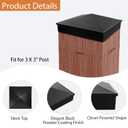 3"x3" Aluminum Pyramid Fence Post Caps - Black Post Deck Covers with Matte Powder Coating - Waterproof Column Protectors for Outdoor Wood Deck & Fence Posts,or Corridors (4Pack)