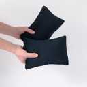 EVOLIVE 2-Pack Gray Micromink Shell Mini Tiny Pillows, 11"x7" - Machine Washable, Lightweight, Breathable Multi-Purpose Travel Pillows for Neck, Back Support, Pet Use (Black, 7x11)