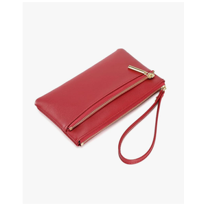 DOB SECHS Small Leather Wristlet Purses for Women Women's Clutch Handbags Wallet Cell Phone Purse Pouch Bags with Card Slots