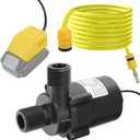 Submersible Water Pump for Dewalt 20V Battery, Quiet Mini Brushless Motor Water Pump Max Lift 8M 1100L/H for Garden, Kiddie Pool, Fish Tank (No Battery)