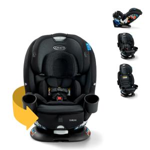 Graco Turn2Me 3-in-1 Rotating Convertible Car Seat, Cambridge, Rear-Facing Rotation Only, Forward-Facing Mode, Highback Booster Up to 100 lbs, Adjustable Headrest & Harness, Steel Reinforced Frame, Manufacture Date 03/05/2026