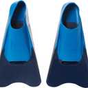 Sporti Adult-Kid Short Swim Fins for Pool Lap Swimming, Floating Fins for Swimming & Snorkeling, Swim Flippers for Training (Youth 3-4 / Women's 5, NavyBlue)