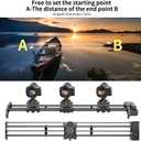 GVM 48"/120cm Motorized Camera Slider, APP Professional Carbon Fiber Dolly Rail Camera Slider, Motorized Time Lapse and Video Shot Follow Focus Shot and 120 Degree Panoramic Shooting