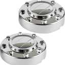 Replacement for Chrome Wheel Center Hub Cap Hubcap 2011-2018 Ram 3500 2Pcs Front 1-Ton Dually DRW Alloy Wheel