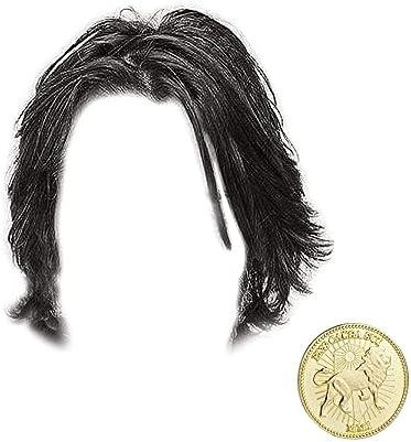 Karc Black Wig Movie Cosplay Costume Short Hair Mens Accessories Wigs Halloween Costume Fancy Dress Merchandise