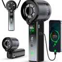 Doge&Vollar 4-in-1 Misting Handheld Fan, High Speed Portable Fan, Black, 16000 RPM 1-100 Stepless Speed, 30H Max Runtime Personal Fan, Dual Type-C Flashlight, Wrist Strap Charging Cable