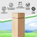 CroBlissful 3" x 3" x 48" Solid White Oak Stair Newel Post with a Single Groove Notched Newel Wood Balusters for Staircase Interior Railing Newels for Stair Handrails