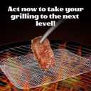 10 Pcs Disposable Grill Topper,16x12 Inch Grill Mesh Mat Disposable Pans,Non-Stick BBQ Aluminum Mats for Outdoor Grills, Easy to Clean