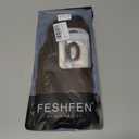 FESHFEN Straight Ponytail Extension 18 inch Natural Long Ponytails Wrap Around Clip in Pony Tail Hair Piece Synthetic Hairpieces for Women, Black Brown