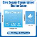 Dive Deeper 300 Icebreaker Cards Conversation Starter Talking Cards Family Edition Table Talk Team Building Games Connect Deeper with Each Other for Family Dinner Corporate Friend Stranger Game Night