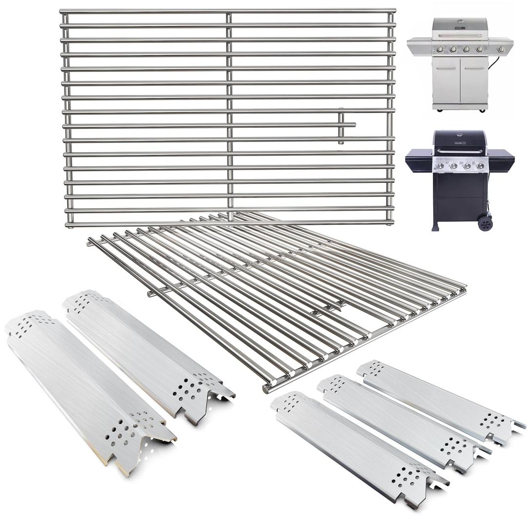 DcYourHome Grill Parts Kit for Nexgrill 5 Burner 720-0888N 720-0888A 720-0888 720-0882D, Grill Grates Heat Plates for Nexgrill 4 Burner 720-0830H 720-0830A 730-0830H 720-0783E Replacement Parts