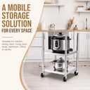 Shimeyao 20" x 20" x 31" Rice Warmer Stand Stainless Steel with 4 Caster