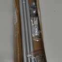 Silver Curtain Rods for Windows with Brackets,5/8 Inch Diameter Small Window Curtain Rod Adjustable 32 to 48 Inches,Easy Install Drapery Rods,Gray