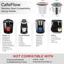 Noalto Reusable K Cups and Coffee Pods,Universal stainless steel k Cups for Keurig 2.0 and 1.0 Coffee Makers machine(2pack)