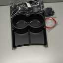 BestEvMod Gen 2 Lower Center Console Organizer Tray Compatible with Rivian R1T R1S 2026 2025 Gen 2 Fit 32oz Bottle Interior Accessories ABS Material with PVC Trim Floor Console Storage (Black)