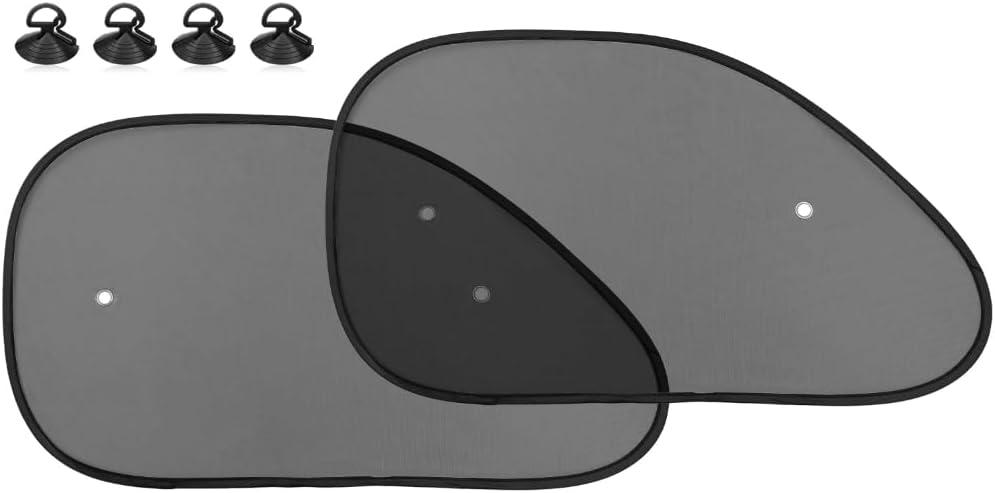 2 Pieces Universal Car Window Sun Shade Side Window UV Protection for Child and Baby Blocks Glare Sunlight and Heat Reduces Fading and Damage Fits Most Cars