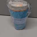 Owala SmoothSip Slider Insulated Stainless Steel Coffee Tumbler, Reusable Iced Coffee Cup, Hot Coffee Travel Mug, BPA Free 12 oz, Grey/Blue (Beachy Breeze)