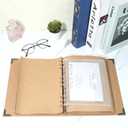 10 Pcs Mini Binder Pocket 7-Hole Binder Pocket Folders Mini Binder Dividers Clear Binder Folders Envelopes