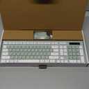 Wireless Keyboard and Mouse Combo, Full-Sized Wireless Keyboard and Adjustable DPI Mouse, 2.4GHz USB Receiver, Silent Keyboard and Mouse for PC, Windows, MAC, Desktop, Laptop (Avocado Green)