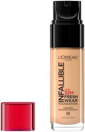 L'Oreal Paris Makeup Infallible Up to 32 Hour Fresh Wear Lightweight Foundation, 481 Cool Sand, 1 Fl Oz