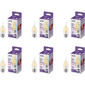 WiZ Clear 40W BA11 Tunable White Filament LED Smart Candle-Shaped Bulb - Pack of 1 - E26- Indoor - Connects to Your Existing Wi-Fi - Control with Voice or App - Matter Compatible