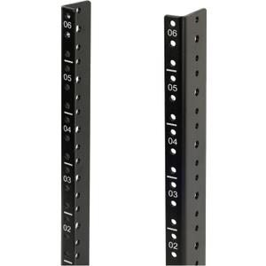 Tecmojo 6U Vertical Rack Rail Pair Kit DIY Rack Rails Kit, 12-24 Screws Included to Mount Equipment, Tapped Hole