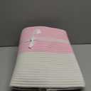 MEGASKET Large Pink Storage Basket, 22" x 17" x 12" Rectangle Cotton Rope Bin for Organizing, Woven Blanket storage for Living Room, Kids Toy Bin Box, Decorative Nursery Storage, Pink Room Decor