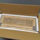 Rattan Decorative Box with Lid, Rectangular Woven with Glass for Display, Set of 2 Wicker for Decor