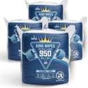 Tazza Gym Equip Wipes, 4 x 950 Count (3800 Total Wipes) - Durable, Pre-Saturated Gym Equipment & Surface Cleaning Wipes