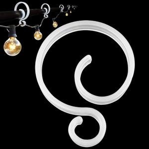 Banister Clips Christmas Light Clips for Banister Railing Fence Deck Christmas Stockings Garland Lights Decorations Clips Christmas Clips, Translucent White (50)