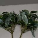 Oairse 2 Bundles Artificial Greenery Stems Faux Pothos Stems and Branches for Vase Fake Shrubs Bush Spring Greenery Picks for Centerpiece for Farmhouse Home Garden Patio Backyard Indoor Outdoor Decor (Short, White)