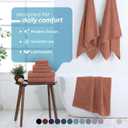Martex 6-Piece Towel Set Ultimate Performance 100% Cotton 2 Bath Towels 2 Hand Towels 2 Wash Cloths Versatile Low-Linting Supersoft & Absorbent Bathroom Set Easy Care Terracotta