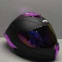 Crown Racing LW600 Full Face Motorcycle Helmet for Adults, DOT FMVSS 218 Certified Street Bike Helmet with Clear Visor, Quick Release Buckle, Removable Washable Liner, Purple, Size-L