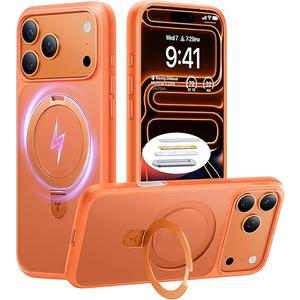 TORRAS Ostand Magnetic for iPhone 17 Pro Max Case, Fit for MagSafe, Sturdy Stand, Military Grade Drop Tested, Camera Control Button, Clear Slim Soft Edge Case for iPhone 17 Pro Max 6.9", Clear