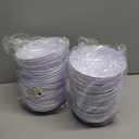 PULOTE 100PCS White Plastic Plates Disposable - Heavyweight 50 White Dinner & 50 Dessert/Salad Plates for Wedding, Party