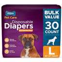 Inspire Pet Care Dog Diapers Female Dogs | Bulk Value Doggie Incontinence, Accidents, for Heat, Pee or Period and Housebreaking (Large (30 Count))