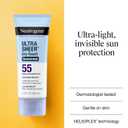 Neutrogena Ultra Sheer Dry-Touch Sunscreen SPF 55 for Face & Body, Lightweight Non Greasy Broad Spectrum UVA/UVB Protection, No White Cast, Water Resistant (80 Min) Travel Sunscreen Lotion, 3 fl oz