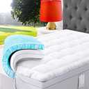 ABENE Queen Mattress Topper 3 Inch, Dual Layer Memory Foam Pillow Top