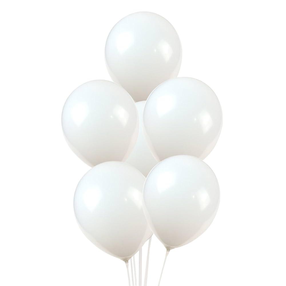 No Brand White Balloons Latex For Decorating 100 PCs 12Inch, White