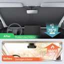 2026 Upgraded Zanch Windshield Sun Shade Tesla Model S 2016-2025