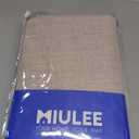 MIULEE 100% Blackout Linen Textured Curtains for Bedroom Solid Thermal Insulated Natural Beige Grommet Room Darkening Curtains & Drapes Luxury Decor for Living Room Nursery 52 x 84 Inch (2 Panels)