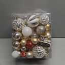 65Pcs Christmas Balls Ornaments Set - Champagne Shatterproof Xmas Tree Ball Decorations with Hanging Loop for Wreath Holiday Home Decor, 4 Sizes