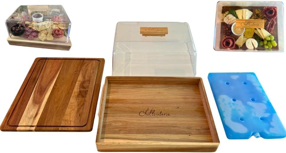 Chillcuterie™: The All-in-One Chilled Charcuterie Board Set. Keep Your Spread Fresh for Hours. (Patent and Trademark Pending).