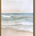 LHZSJWDCCR Coastal Beach Wall Art Prints Abstract Ocean Waves Picture Wall Decor Natural Landscape Painting Modern Framed Seascape Artwork for Living Room Bedroom Bathroom Home Office Dcor, 8x10 Inch