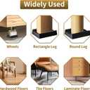 4 Pcs Bed Stoppers to Prevent Sliding - BOIVSHI 2.9"x2.3" Silicone Caster Cups - Furniture Stoppers to Prevent Sliding, Bed, Sofa, Chair - Floor Protectors and Prevents Scratches - Black