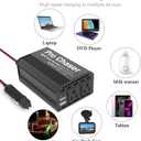 Pro Chaser 400W Car Power Inverter 12V DC to 110V AC Car Truck RV Inverter 6.2A Dual USB Charging Ports for Road Trips (USB C Adaptors Included) (Black)