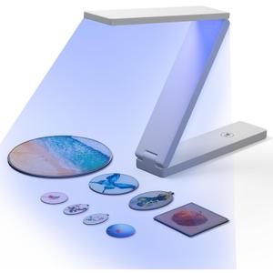 UV Light for Resin Curing, 54W UV Resin Light Lamp, Wireless & Foldable, 3-in-1 Uses for Molds, DIY Craft Deco (White)