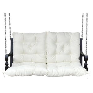 Porch Swing Cushion with Backrest - Waterproof 5” Thickened, All-Weather Outdoor Cushion for 2-3 Seater Swings, Heavy-Duty Quick-Dry Fabric with Right Pocket for Patio/Garden 60×40