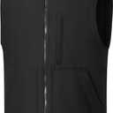 VtuAOL Men's Lightweight Softshell Vest Outdoor Quilted Vest Sleeveless Jacket for Travel Hiking Golf (Black, XXL)